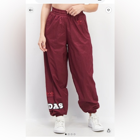 adidas Pants - Adidas Burgundy Primegreen Shorts